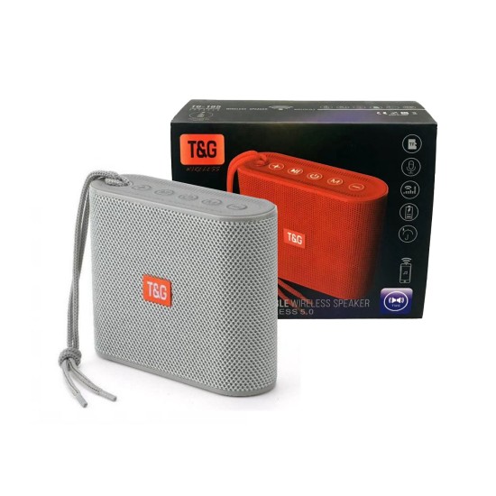 T&G MINI WIRELESS BLUETOOTH SPEAKER TG-185 USB/TF/FM/TWS/HANDS-FREE CALL FUNCTION GRAY